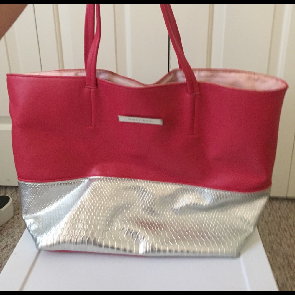 Red oversized purse