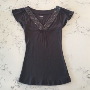 Express Gray XS Top