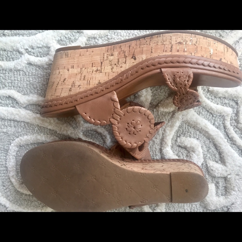 Jack Rogers Leigh Wedge Cognac 7.5