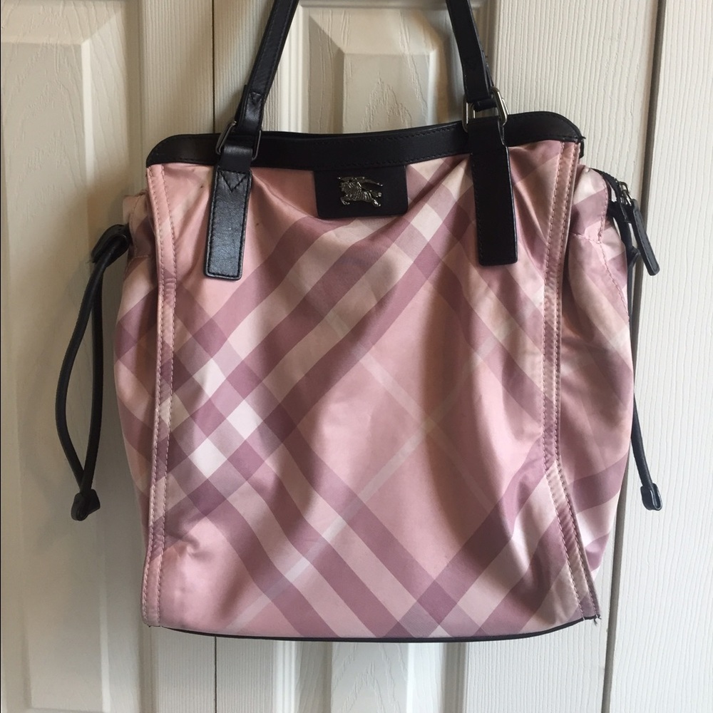 Burberry nylon tote in pink