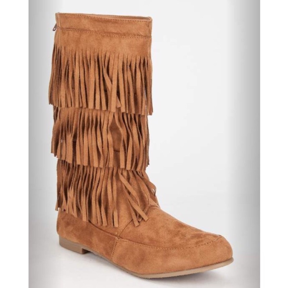 WILD DIVA Starcy Fringe Womens Boots