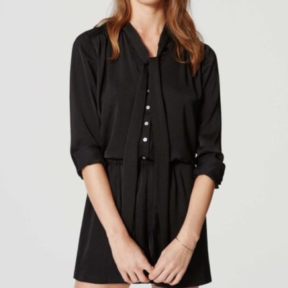 Ann Taylor Loft Tie Neck Romper