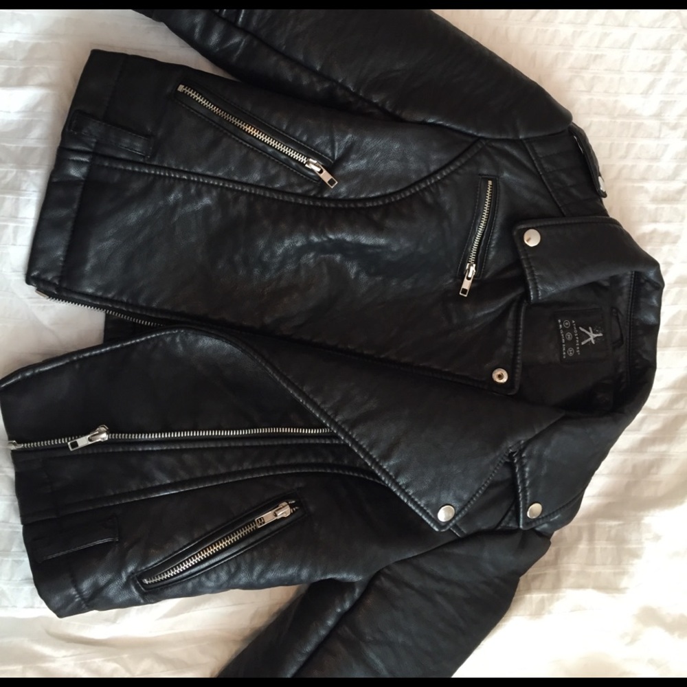 Faux Leather Moto Jacket