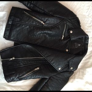 Faux Leather Moto Jacket