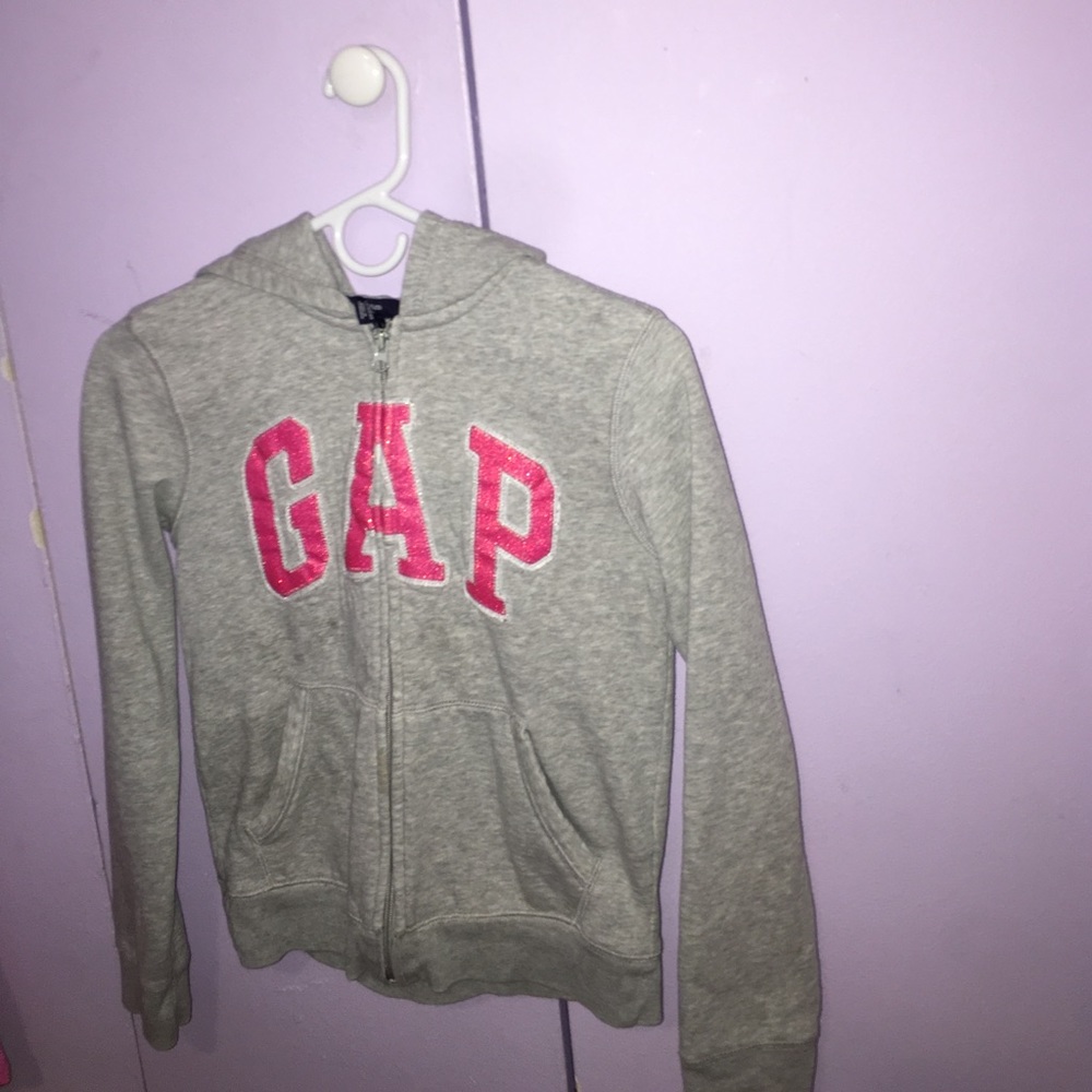 Gap Grey and Pink Sweater