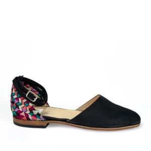 Uxibal wrap around ankle flats