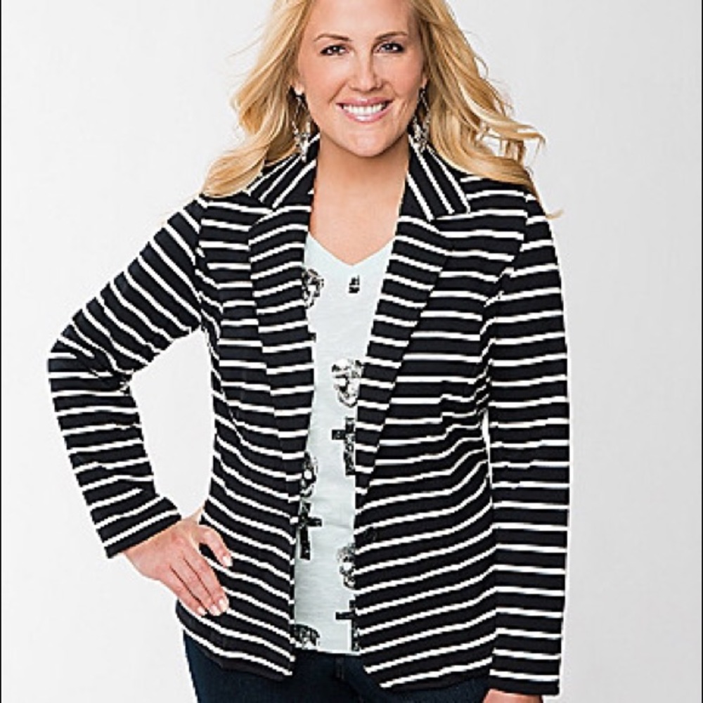 Brand new with tags Lane Bryant striped blazer
