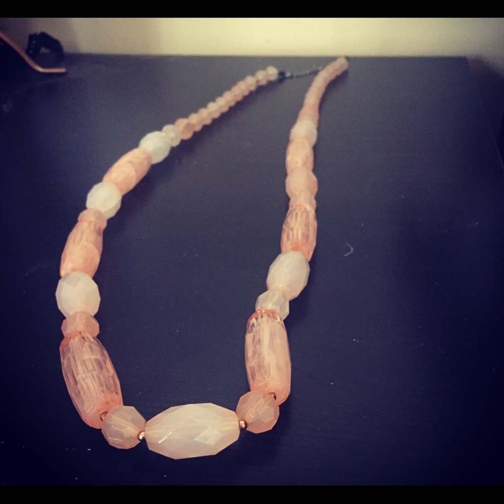 Anthropology pink stone necklace
