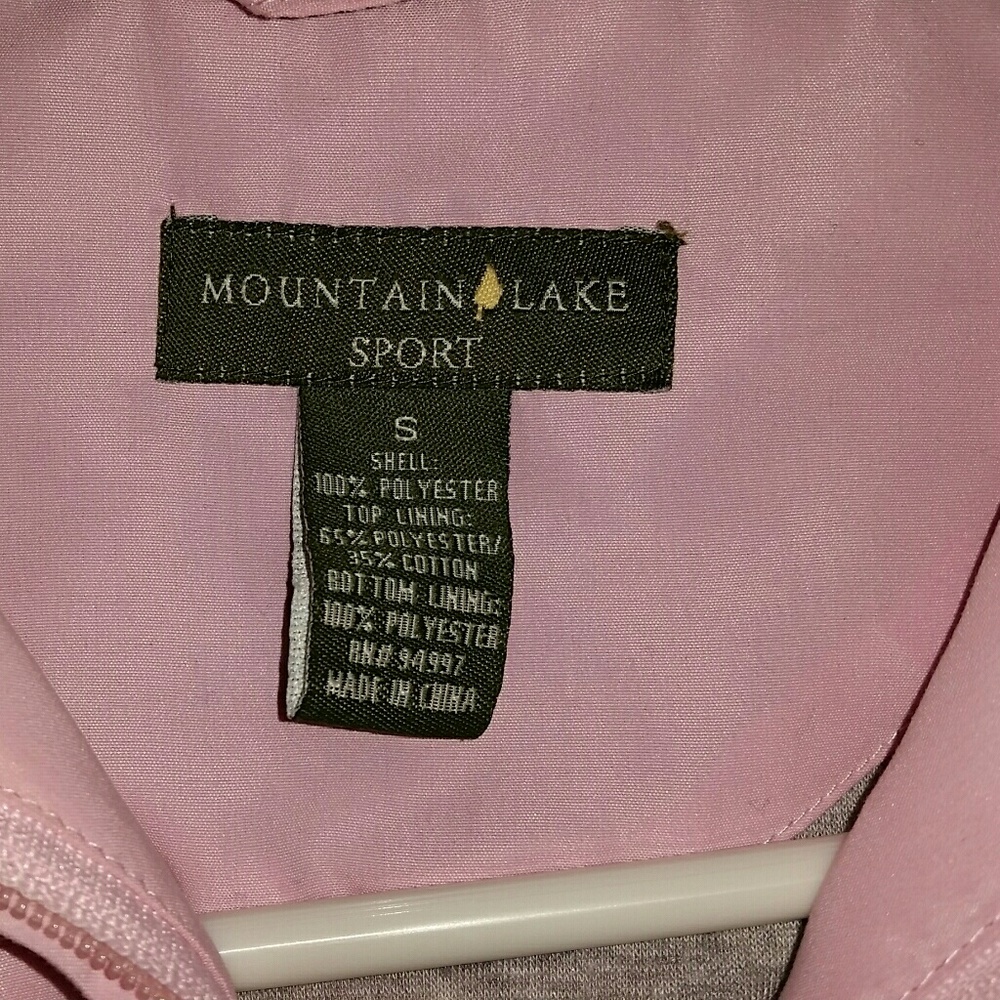 MOUNTAIN LAKE Sport Jacket Windbreaker Pink Sz S