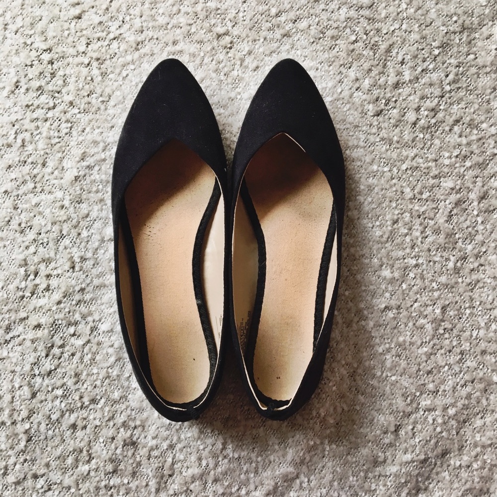 Faux Suede Pointy Flats