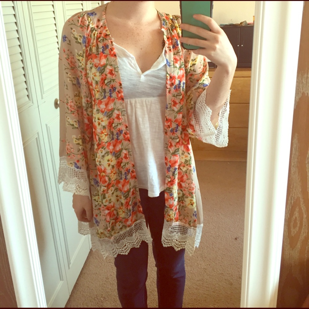 Floral Long Kimono