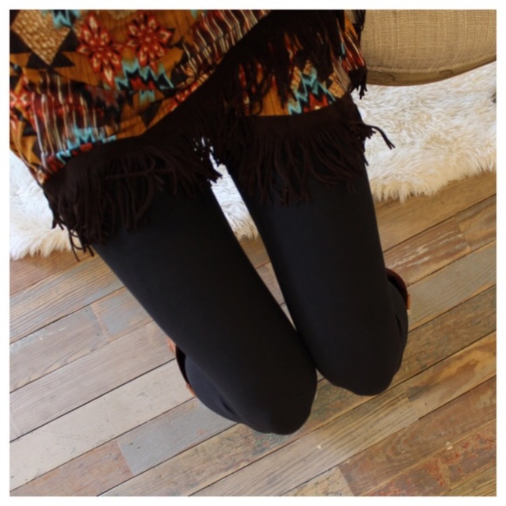 ❗️1 LEFT❗️Soft black brushed knit leggings