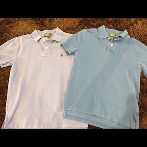 Two polos- one small size 8, one medium size 10.