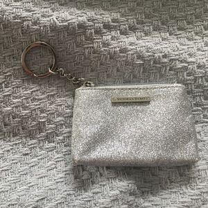 Silver Sparkle Victoria's Secret Keychain Wristlet