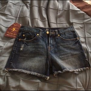 7 for all mankind cutoff shorts