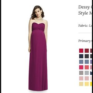 Dessy maternity bridesmaid dress in merlot