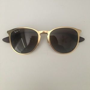 Ray-Ban Polarized Gold "Erika Metal" Frame