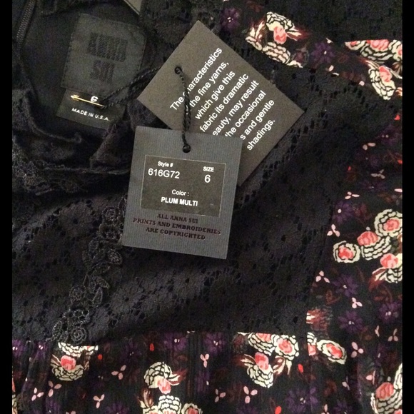 🆕 Anna Sui dress- rt $480 size 6 - Picture 4 of 4
