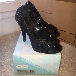 Maurice's Black Peep Toe Heels