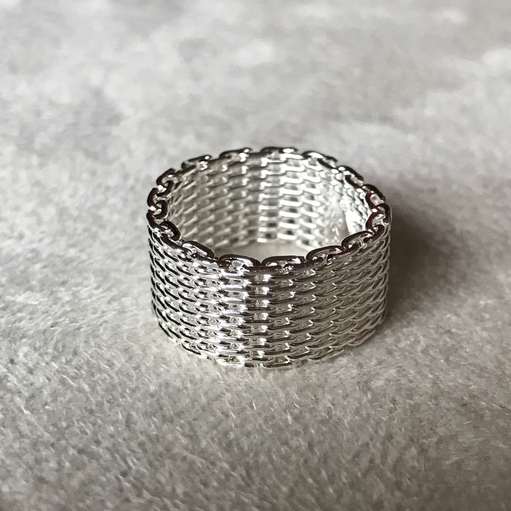 Sterling Silver mesh ring