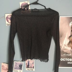 Brandy Melville Sheer Rene Glitter Top