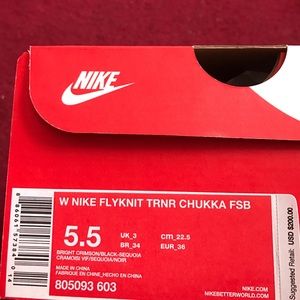 WOMENS NIKE FLYKNIT TRNR CHUKKA FSB