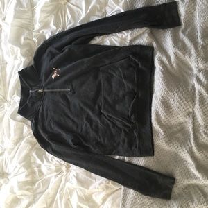 VS PINK GRAY WOTH GOLD SEQUINS QUARTER ZIP