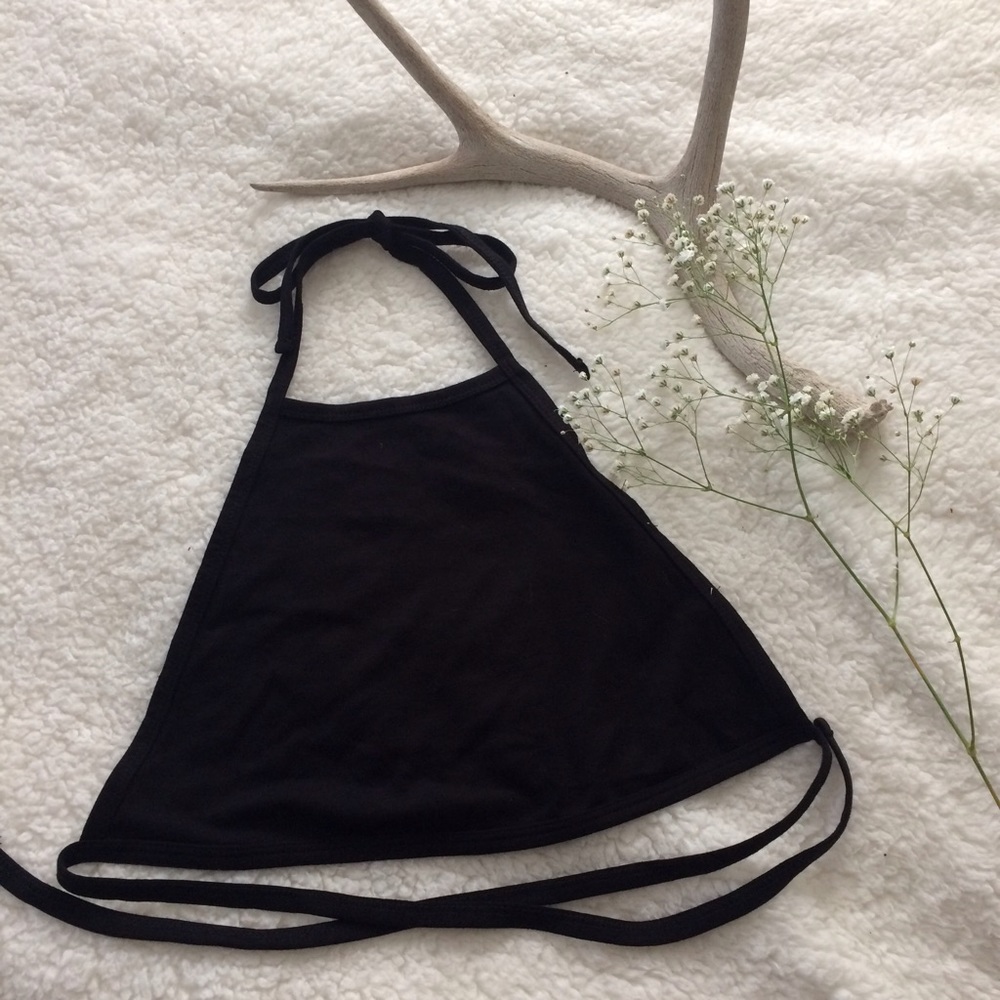 Black halter top