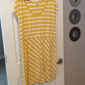 Old Navy Yellow and white stripe dress