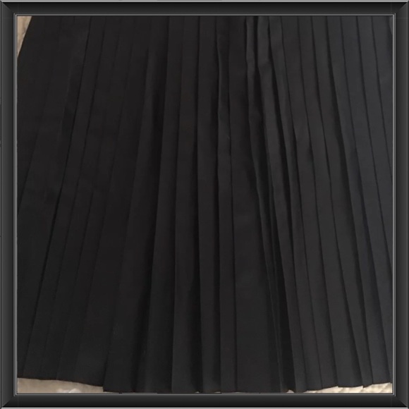 HP⭐️MICHAEL KORS BLACK MICRO-pleated BLK skirt L - Picture 5 of 8