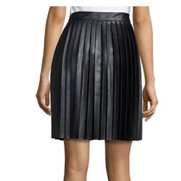 HP⭐️MICHAEL KORS BLACK MICRO-pleated BLK skirt L - Picture 3 of 8