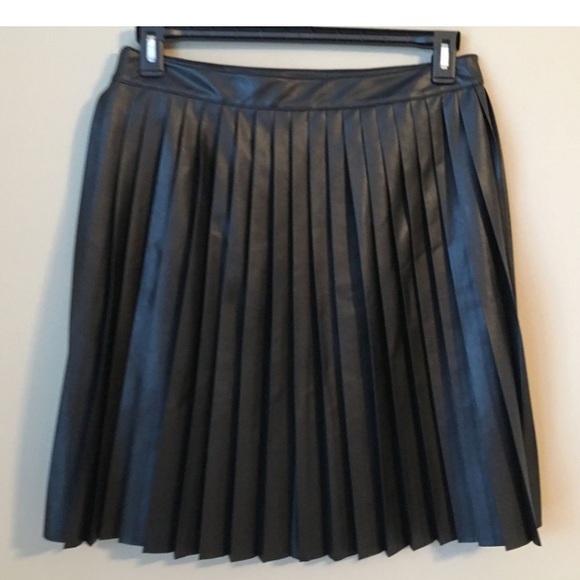 HP⭐️MICHAEL KORS BLACK MICRO-pleated BLK skirt L - Picture 6 of 8