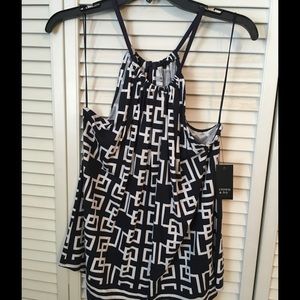 Beautiful Greek key NWT cotton tank