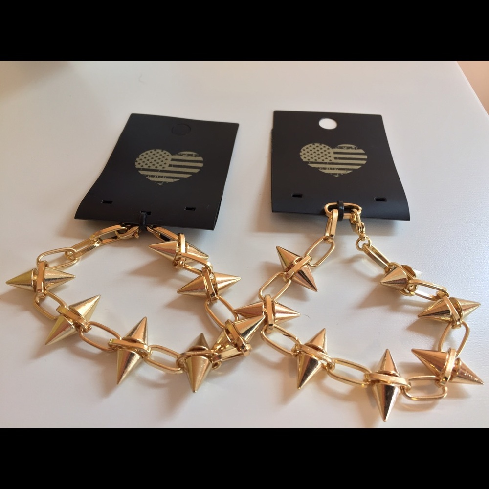 NWT Brandy Melville Stackable spike bracelet lot/2