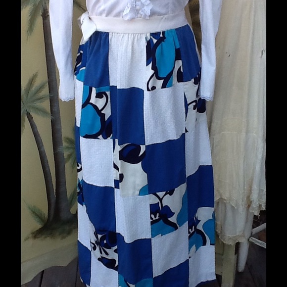 Vtg Patchwork 70s Wrap Skirt...So Cute!!! - Picture 2 of 4