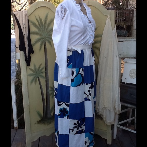 Vtg Patchwork 70s Wrap Skirt...So Cute!!! - Picture 3 of 4