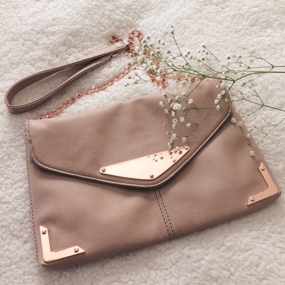 Aldo rose gold clutch