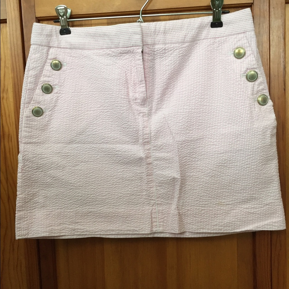 JCREW seersucker skirt