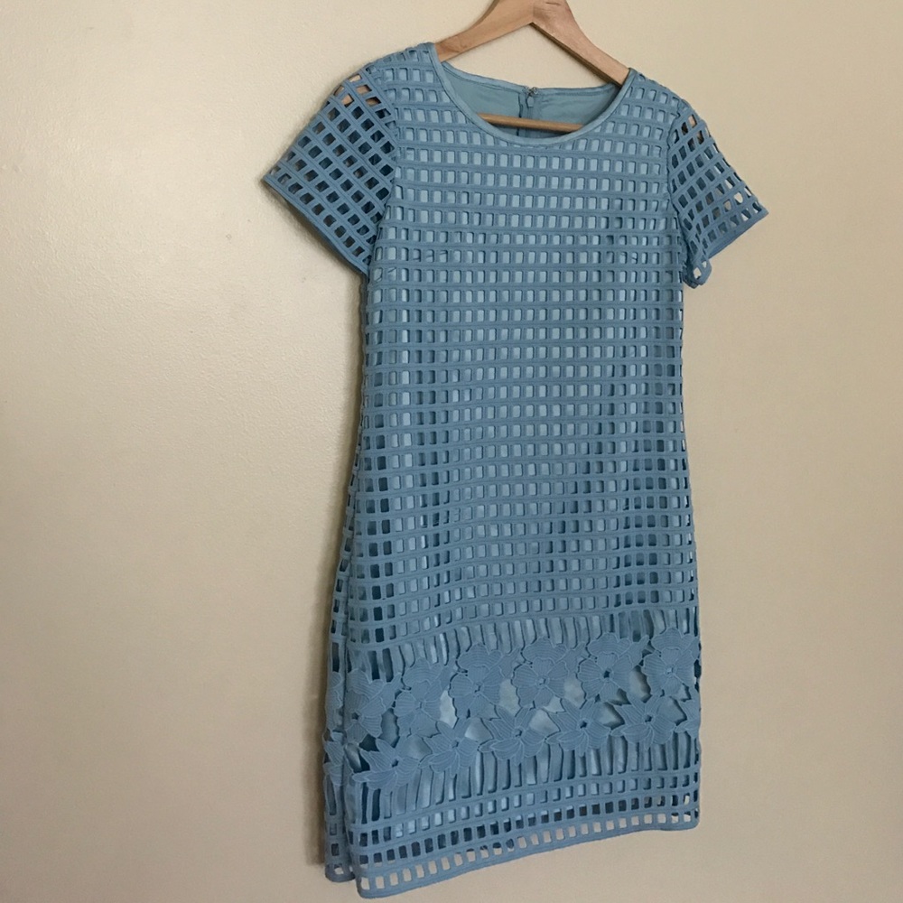 SALE! Eyelet floral embroidered mini dress