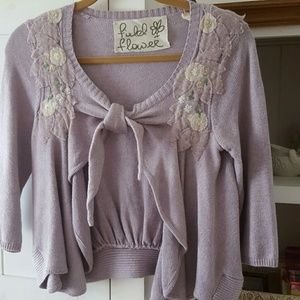 Anthropologie lavender cardigan