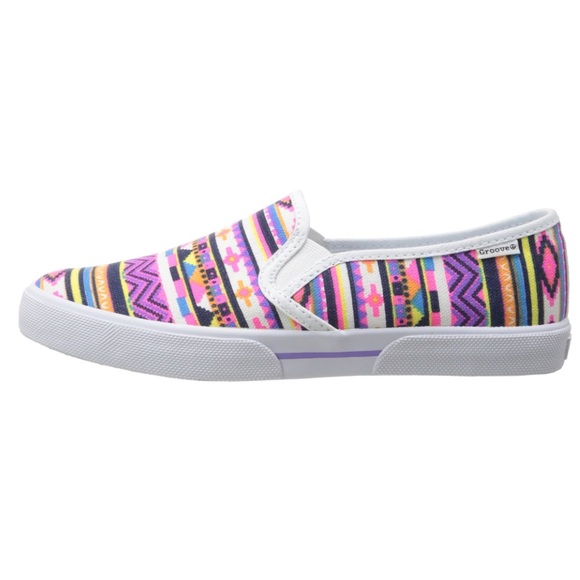 Chevron Tribal Aztec Print SlipOn Sneakers - Picture 2 of 4