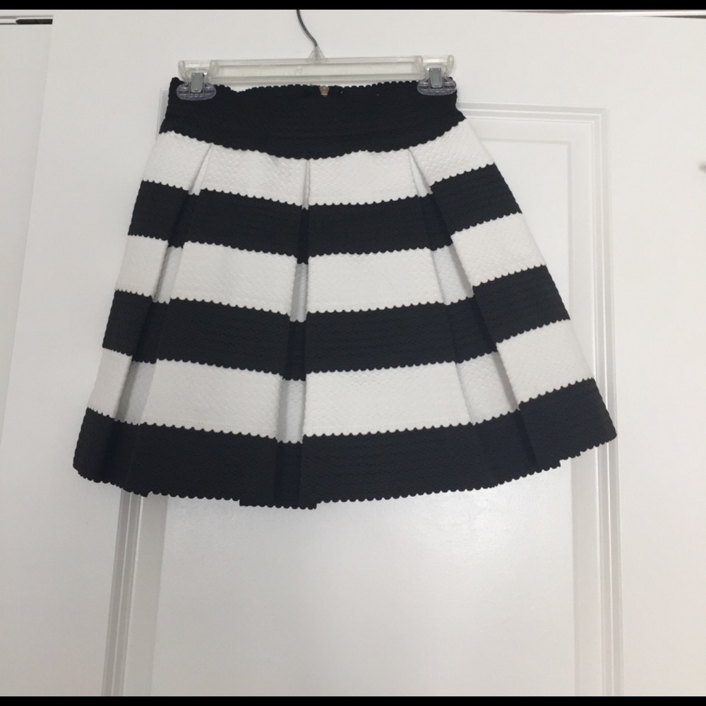 Black and white striped skirt from LuLu's!
