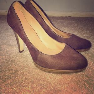 😻Brown Suede Heels😻