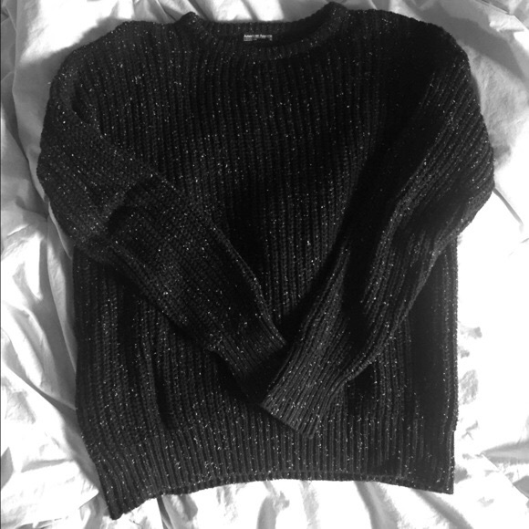 American Apparel Fleck Black Fisherman Pullover - Picture 3 of 4