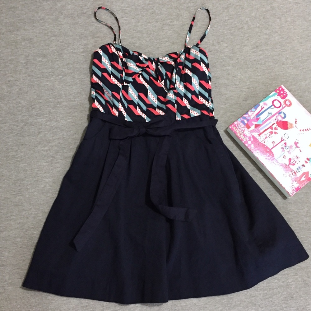 Anthropologie Maeve Signal Flag Corset Dress