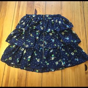 Blue Flowered Skirt