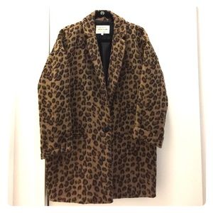 River Island Leopard Print Coat, Size 8 US/12 UK