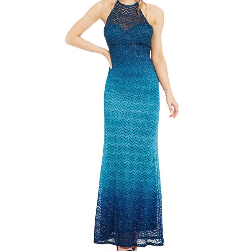 Ombré chevron gown