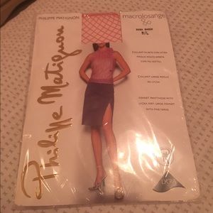 Pink fishnet stockings