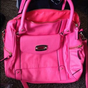 Neon pink purse